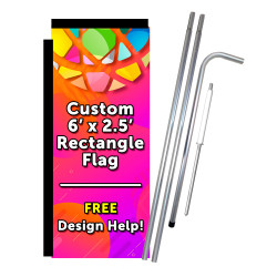 Custom Rectangle Flag 6 x...