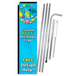 Custom Rectangle Flag 12 x...