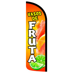 Vasos De Fruta Premium Windless Feather Flag Bundle (Complete Kit) OR Optional Replacement Flag Only