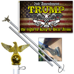 Trump 2nd Amendment Premium 3x5 foot Flag OR Optional Flag with Mounting Kit