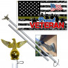 Proud Veteran Premium 3x5 foot Flag OR Optional Flag with Mounting Kit