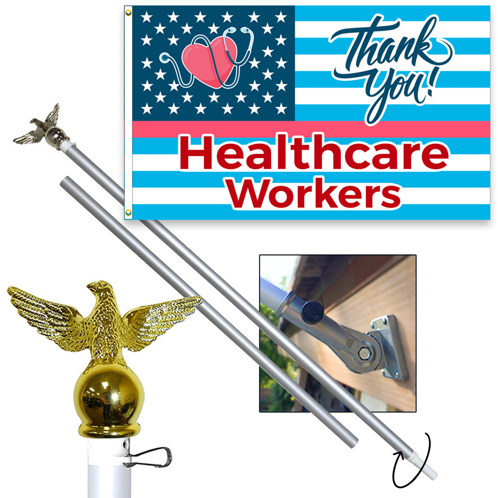 Thank You Healthcare Workers 3×5 Polyester Flag