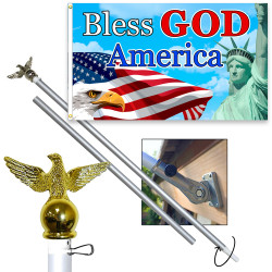 Bless GOD America Premium 3x5 foot Flag OR Optional Flag with Mounting Kit