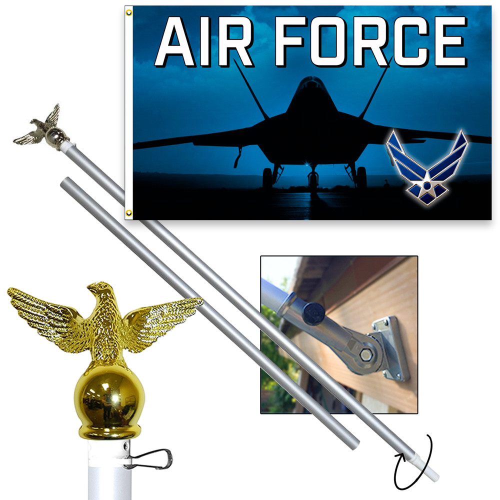 United States AIR FORCE Premium 3×5 foot Flag OR Optional Flag with Mounting Kit