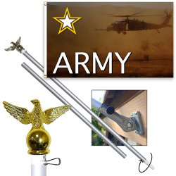 United States ARMY Premium 3x5 foot Flag OR Optional Flag with Mounting Kit