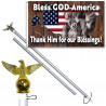 Bless God America Premium 3x5 foot Flag OR Optional Flag with Mounting Kit