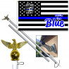 Back The Blue Premium 3x5 foot Flag OR Optional Flag with Mounting Kit