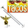 Tacos Premium 3x5 foot Flag OR Optional Flag with Mounting Kit