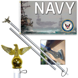 United States NAVY Premium 3x5 foot Flag OR Optional Flag with Mounting Kit