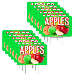 Apples 12 Pack Yard Signs -...