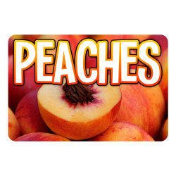 Peaches 12 Pack Yard Signs - Each Sign is 24" x 16" Single-Sided and Comes with Metal Stake Made in The USA