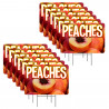 Peaches 12 Pack Yard Signs - Each Sign is 24" x 16" Single-Sided and Comes with Metal Stake Made in The USA
