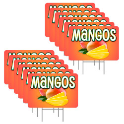 Mangos 12 Pack Yard Signs -...