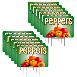 Peppers 12 Pack Yard Signs...