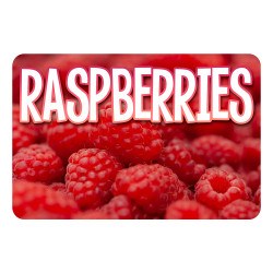 Raspberries 12 Pack Yard Signs - Each Sign is 24" x 16" Single-Sided and Comes with Metal Stake Made in The USA