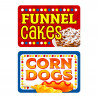 Fair & Carnival Food 12 Pack Yard Signs - Each Sign is 24" x 16" Single-Sided and Comes with Metal Stake Made in The USA