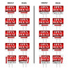 Open House Directional Arrows (Red) 10 Pack Yard Signs - Each is 24" x 18" and Comes with a Heavy Duty (Reusable) Step-Stake