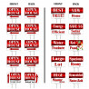 Open House (Red) 10 Pack Set 5 (10 24" x 18" Yard Signs with Metal Stake) 16" x 24" with Metal Stakes (Made in Texas)