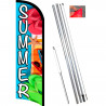 SUMMER Premium Windless  Feather Flag Bundle (Complete Kit) OR Optional Replacement Flag Only