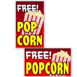 2 Pack Free Popcorn...