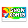 Snow Cones 3x5 Premium Polyester Flag (Made in The USA)