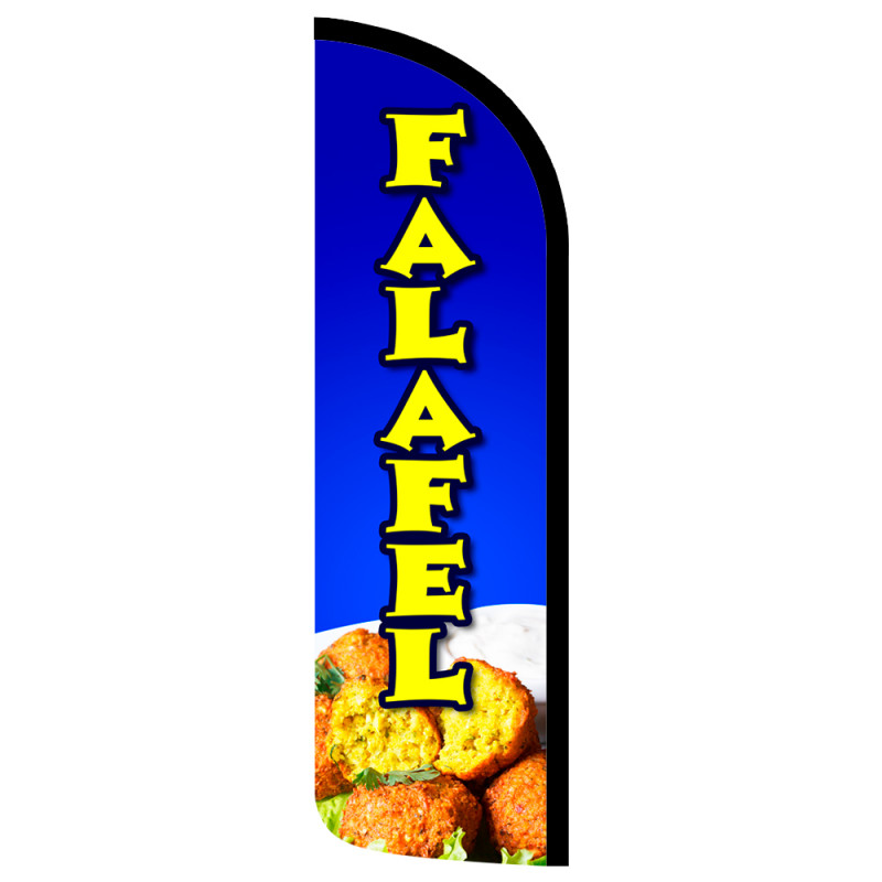 Falafel Premium Windless Feather Flag Bundle (Complete Kit) OR Optional  Replacement Flag Only