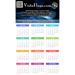 Advertising Calendar Magnet for 2023 (6" x 3.5") 10 Packs - Made In the USA