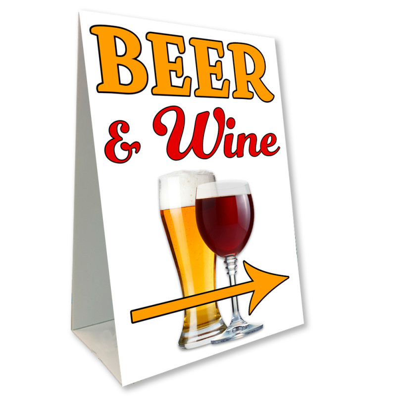 Beer & Wine Economy A-Frame Sign