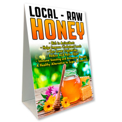 Local Raw Honey Benefits Economy A-Frame Sign