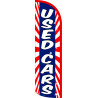 Used Cars (Starburst) Windless Polyknit Feather Flag (3 x 11.5 feet)