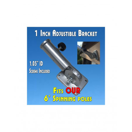 1 Inch Adjustable Aluminum Bracket - Silver Color