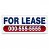 For Lease Vinyl Banner With Custom Phone Number (Size Options)