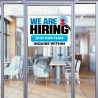 We are Hiring Join Our Team 32" x 24" Perforated Removable Window Decal (Made in The USA)