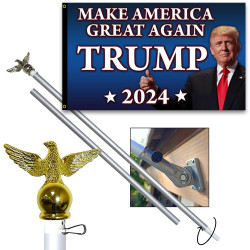 Trump 2024 MAGA Premium 3x5 foot Flag OR Optional Flag with Mounting Kit