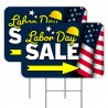 LABOR DAY SALE 2 Pack Double-Sided Yard Signs (Made In Texas)