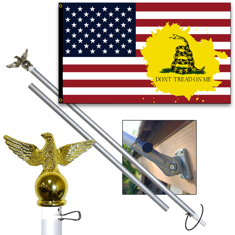USA Don't Tread On Me (Gadsden) Premium 3x5 foot Flag OR Optional Flag with Mounting Kit