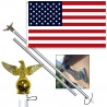 American USA Premium 3x5 foot Flag OR Optional Flag with Mounting Kit (Printed in Texas)