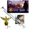 United States Marines Premium 3x5 foot Flag OR Optional Flag with Mounting Kit