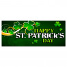 Happy St. Patricks Day Vinyl Banner with Optional Sizes (Made in the USA)