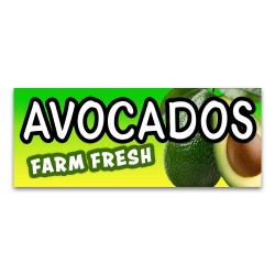 AVOCADOS Vinyl Banner with Optional Sizes (Made in the USA)