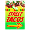 Street Tacos Economy A-Frame Sign 24" Wide by 36" Tall (Made in The USA)