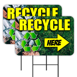 Recycle Here (Arrow) 2 Pack...