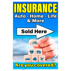 Insurance Auto Home Life Economy A-Frame Sign