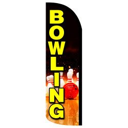 BOWLING Premium Windless Feather Flag Bundle (Complete Kit) OR Optional Replacement Flag Only