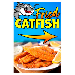 Fried Catfish Economy A-Frame Sign