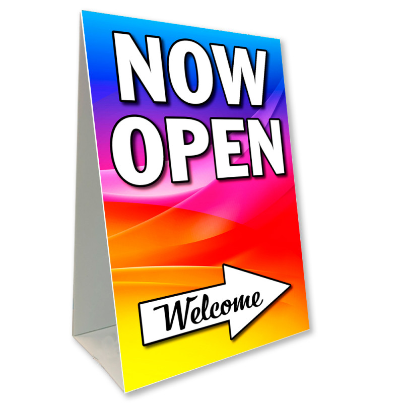 Now Open (Multicolor) Economy A-Frame Sign