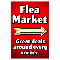 Flea Market Economy A-Frame Sign