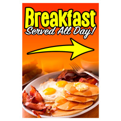 Breakfast Served All Day Economy A-Frame Sign