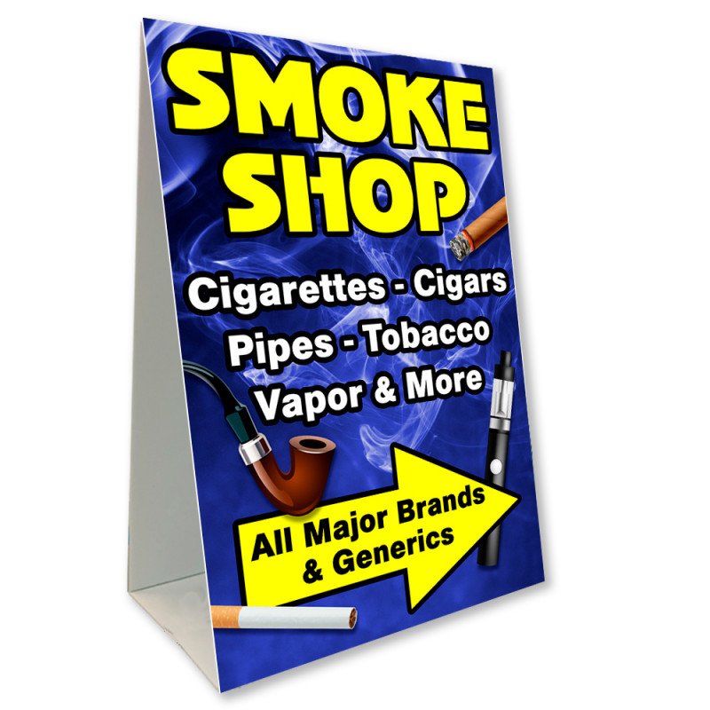 thumbnail image 2 of Economy A-Frame Sign For Smoke Shop – VP-AFR-SMO2, Portable Sidewalk Sign 2 of 5