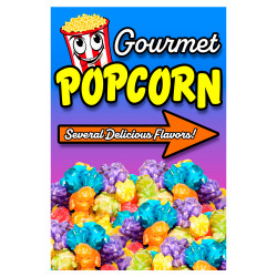 Gourmet Popcorn Economy A-Frame Sign